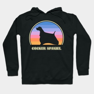 Cocker Spaniel Vintage Sunset Dog Hoodie